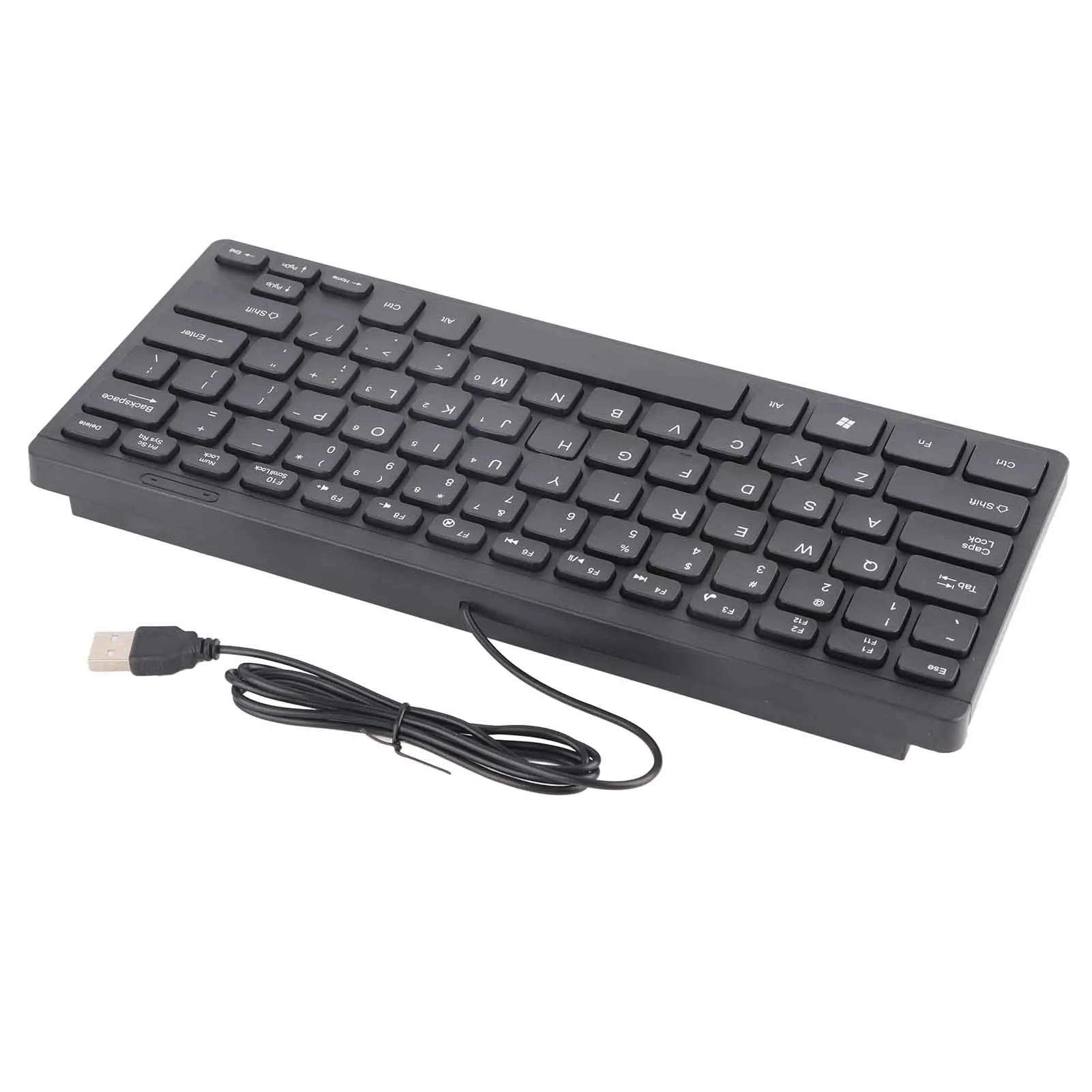 78 Keys USB Wired Keyboard ABS Waterproof Multimedia Computer Keyboard for Home PC Desktop Laptop - 2