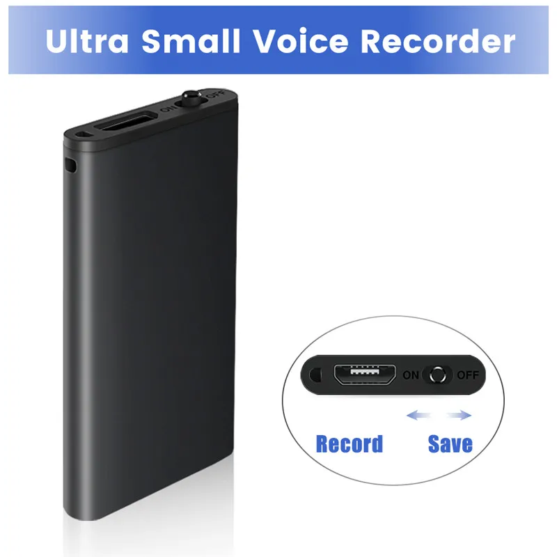 QZT Mini Voice Recorder Small MP3 Player Portable Digital Audio Sound Recorder Micro Voice Dictaphone Recording Device