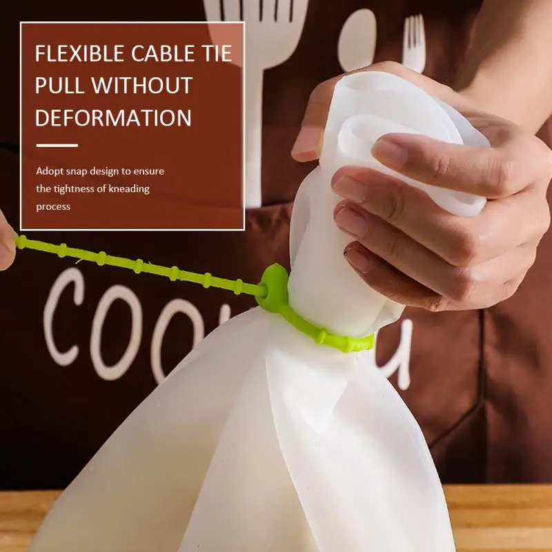 Cooking Pastry Tools Flour Kneading Bags Silicone Dough Flour Kneading Mixing Bag dough kneading bag