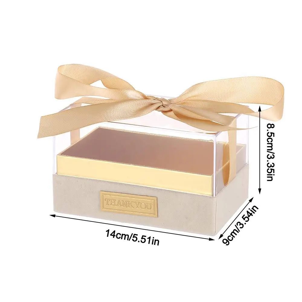 Clear Acrylic Gift Box with Elegant Bow – Transparent Luxury Packaging for Birthday Par... - SKU TCCB1601 - UGI Packaging