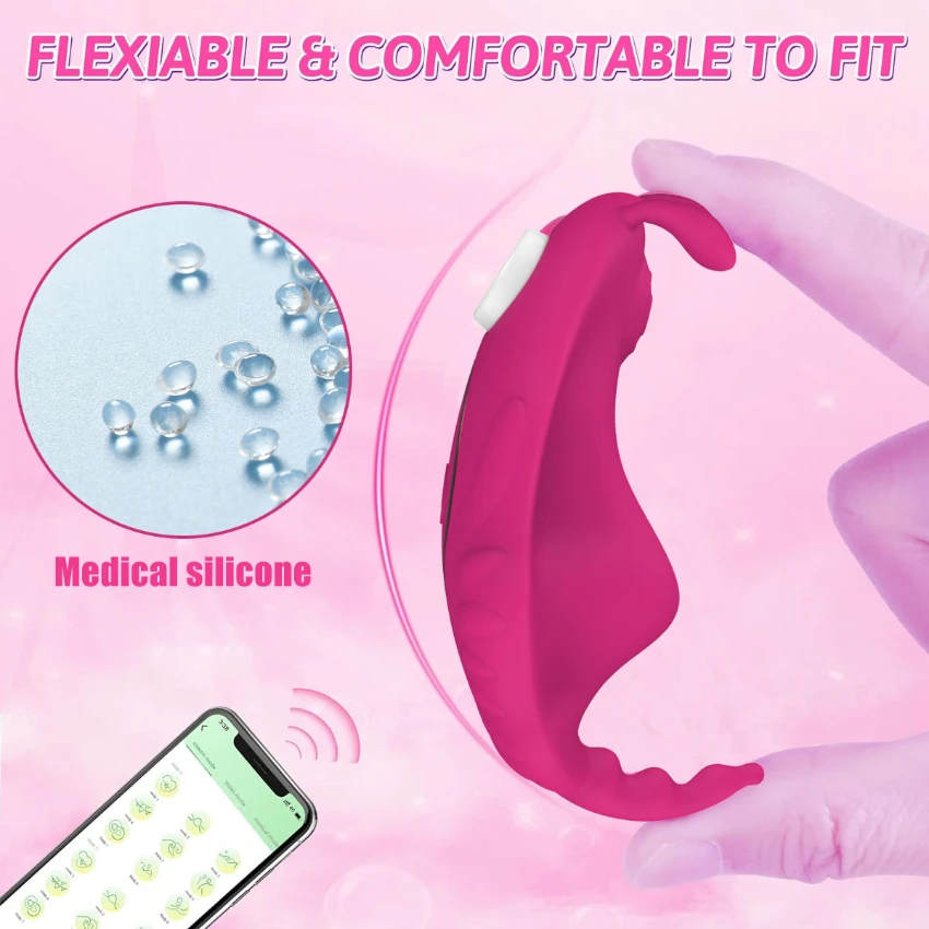 Wearable Panty Vibrator Strong Magnetic Clip App Remote Control Butterfly Clitoral Vibrating Clitoris Stimulator Adult Sex Toys