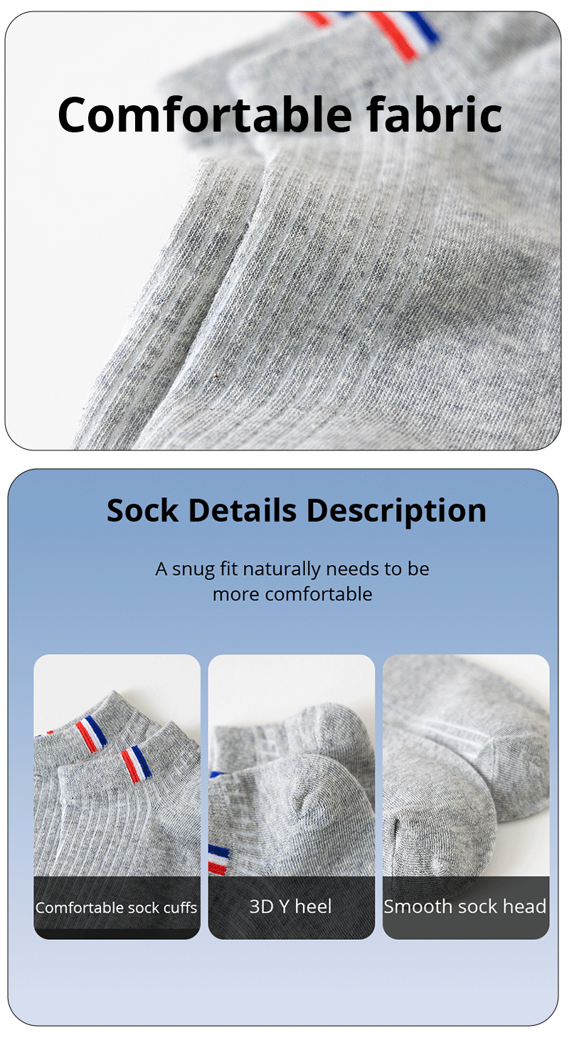 5/10/20 Paar dünne Sommer mischung Boots socken einfarbige Herren Casual Socken atmungsaktive schweiß absorbierende Kalibrierung socken – Detail 3