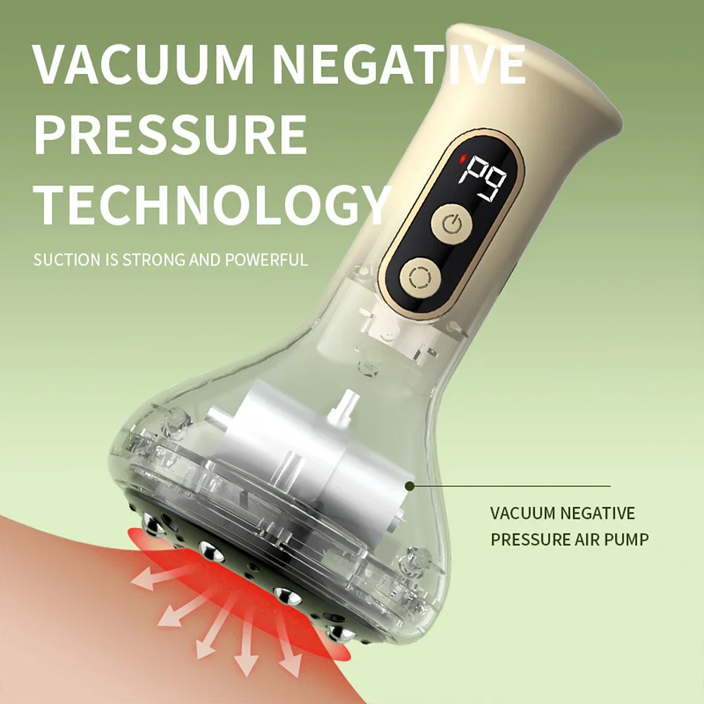 Electric Massage Meridian Brush 9 Levels of Vacuum Negative Pressure Cupping Instrument Home Universal Body Abdominal Massager