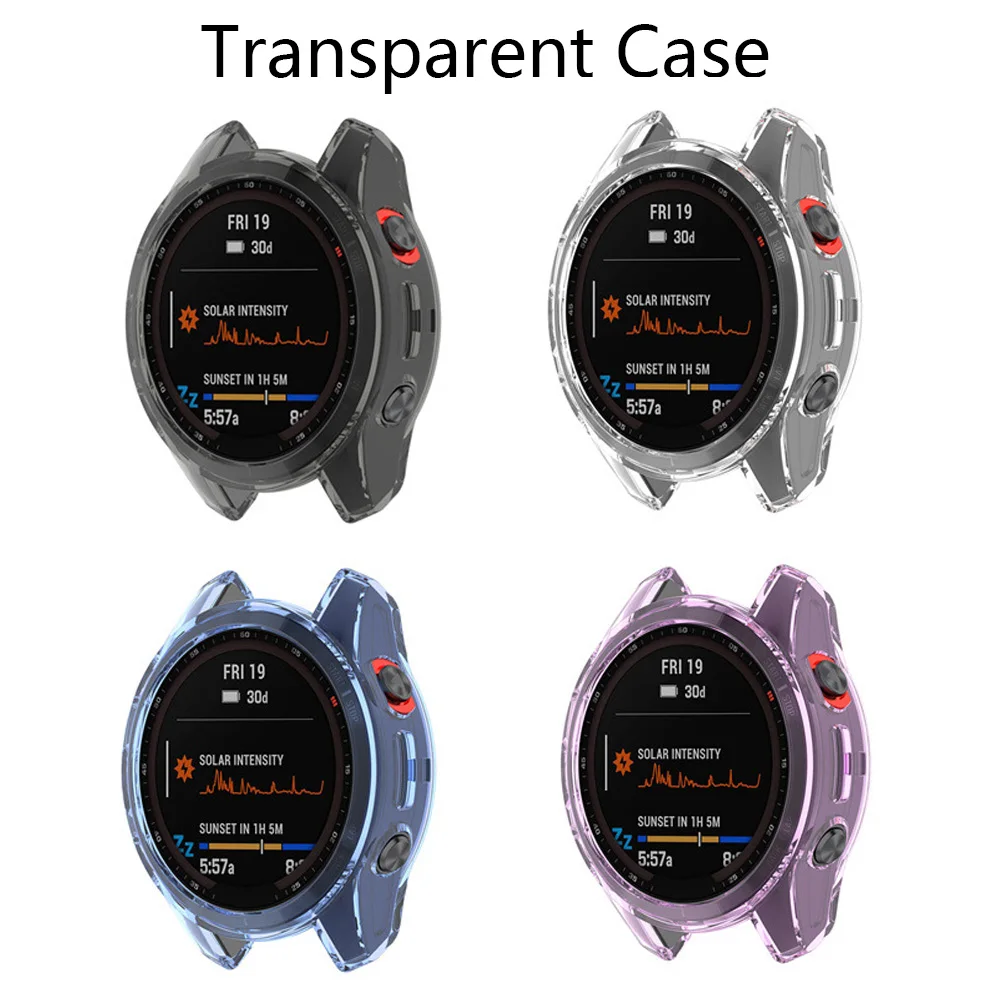 Durable TPU Half Cover Protective Case for Garmin Fenix 7 Series – Hollow Out Design