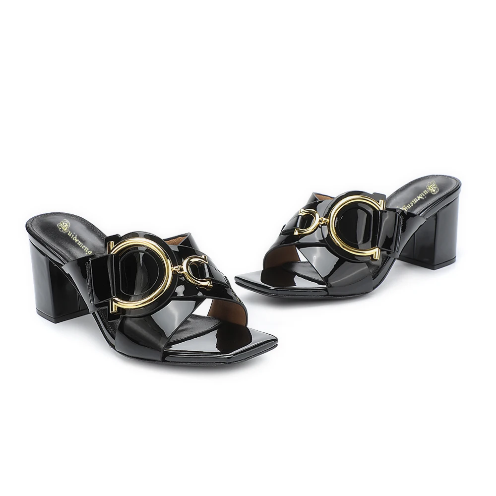 2023 Fashion Women's Slippers Slides Luxury Designer Summer Wedding Party Flat Heels Brand Sandals Ladies Female Casuals Shoes