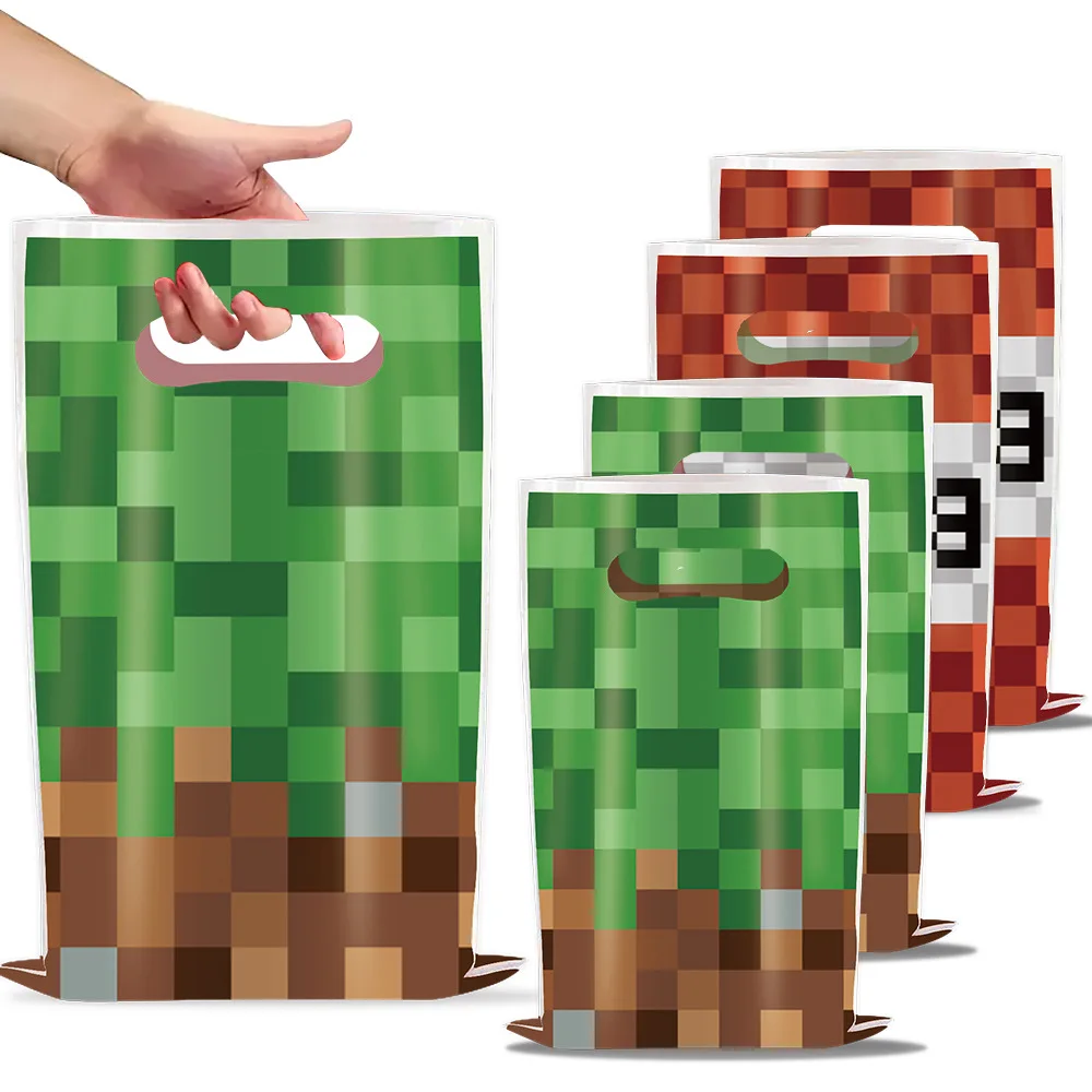 Game Theme Birthday Party Decorations Plastics Loot Bags Candy Gift Bag 10-30pcs