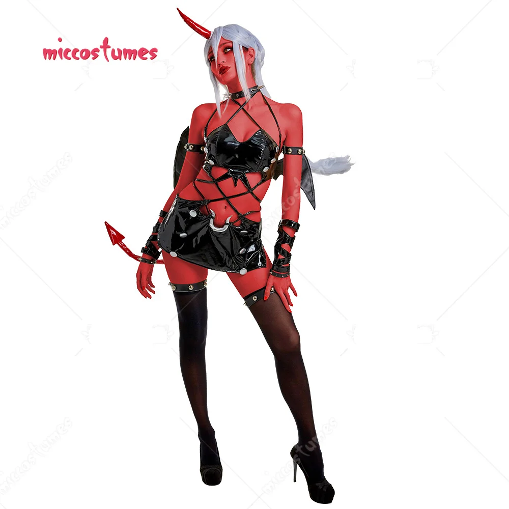 Damen Strumpf Crossover Strap Bodysuit Cosplay Kostüm Outfit mit Kneesocks für Frauen Halloween Cosplay Kostüm 2