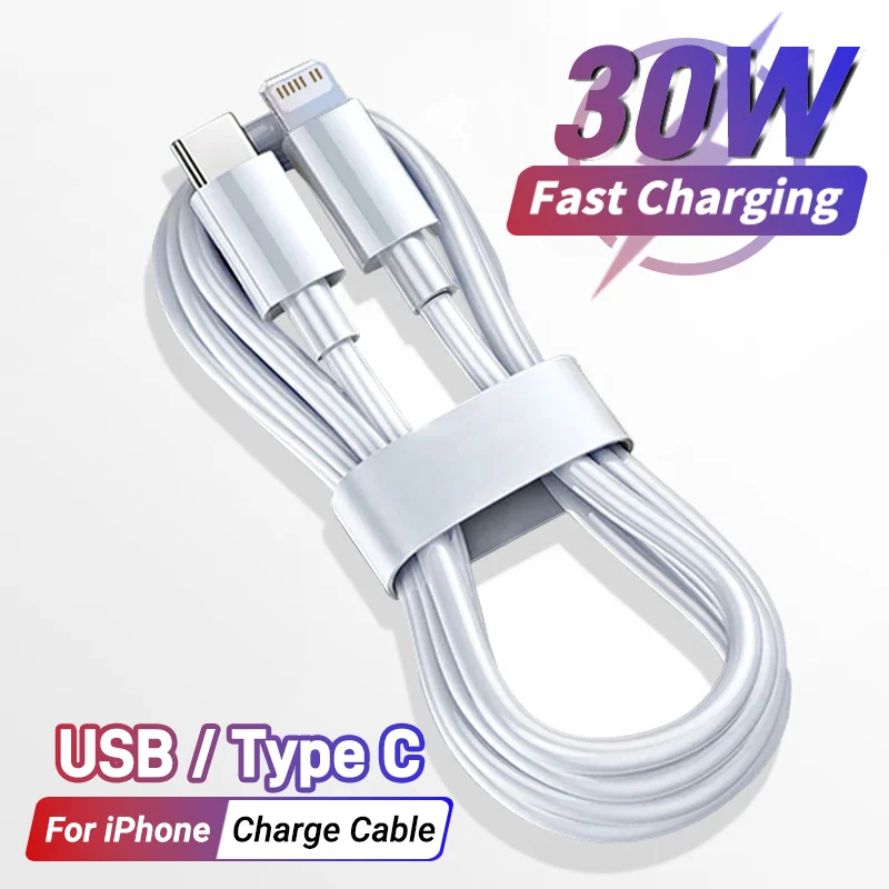PD 30W Chargeur Rapide USB Type C Câble Pour IPhone 14 13 12 11
