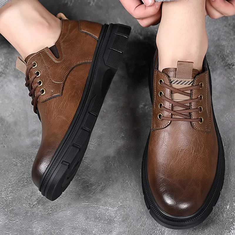 Men Double Buckle Business Cowhide Sport Shoes main image 1