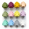 3pcs Silicone Pacifier Clip Tree leaf BPA Free DIY Baby Teething Teether Necklace Bead Molar Accessories Dummy Holder Clip 1