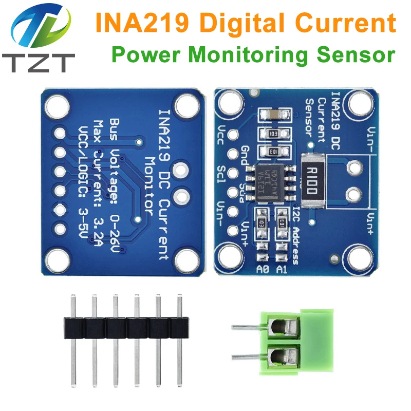 DIYTZT 1/3PCS INA219 I2C Null Drift Bidirektionale Strom Netzteil Sensor Breakout Überwachung Modul