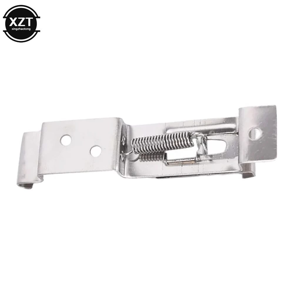 2 PCS Rectangular Car License Plate Spring Loaded Stainless Steel Bracket Cars Frame Holder Clamps Trailer Number Plate Clips license plate bracket license plate frame license plate holder