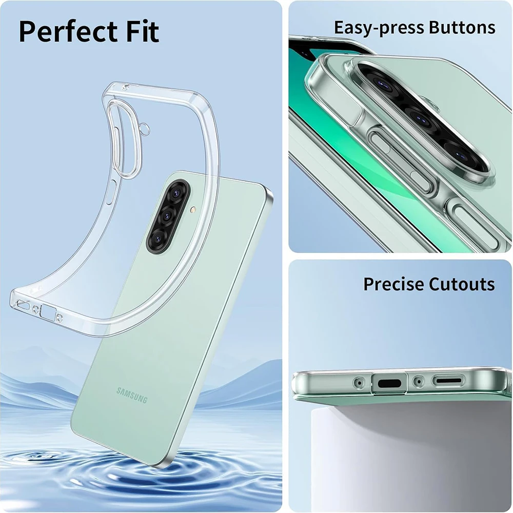 Crystal Clear Silicone Soft Case - Shockproof TPU Slim Back Cover