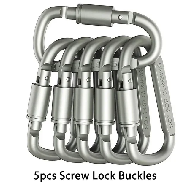4PCS Aluminum Carabiner Keychain Clip Set – Outdoor EDC Tactical Hooks 1