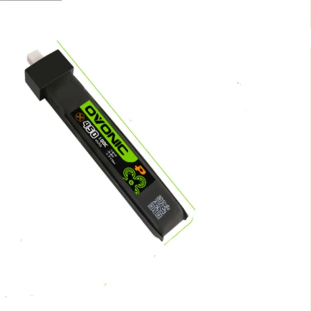 Profil de la batterie LiPo 1S 300mAh 450mAh 550mAh connecteur BT2.0 pour drone RC montrant l'épaisseur