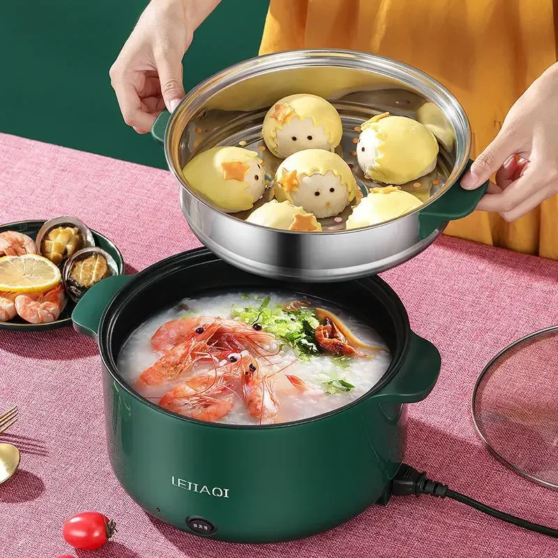 Electric cooking pot household multi-function rice cooking pot electric hot pot electric frying pot dormitory small electric pot 4