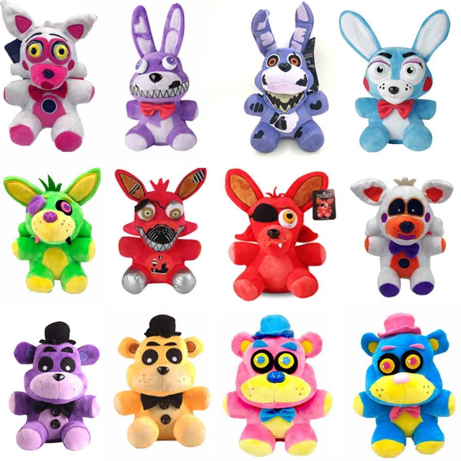 18cm Fnaf Plush Toys Freddy Fazbear Bear Foxy Rabbit Bonnie Chica