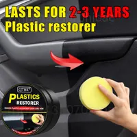 Car Plastic Restorer Auto Interior Panel Renewal Wax Coating Leather Plastic Rubber Polish Repair Auto Reconditioning Cream Care 1