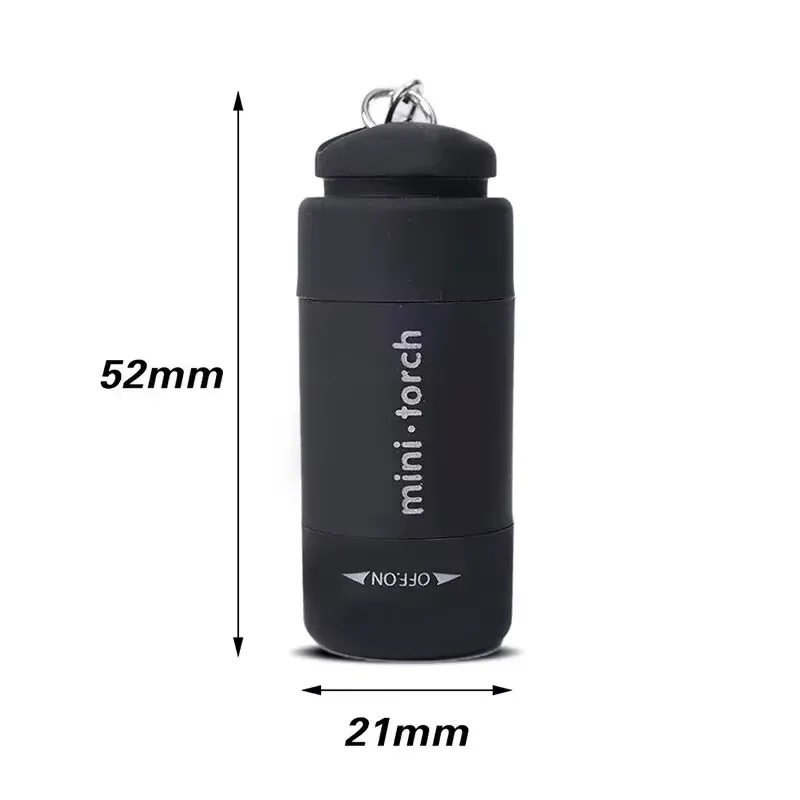 Compact USB Rechargeable LED Keychain Flashlight - Waterproof and Portable for Home, Outdoor Adventures, Hiking, and Camping