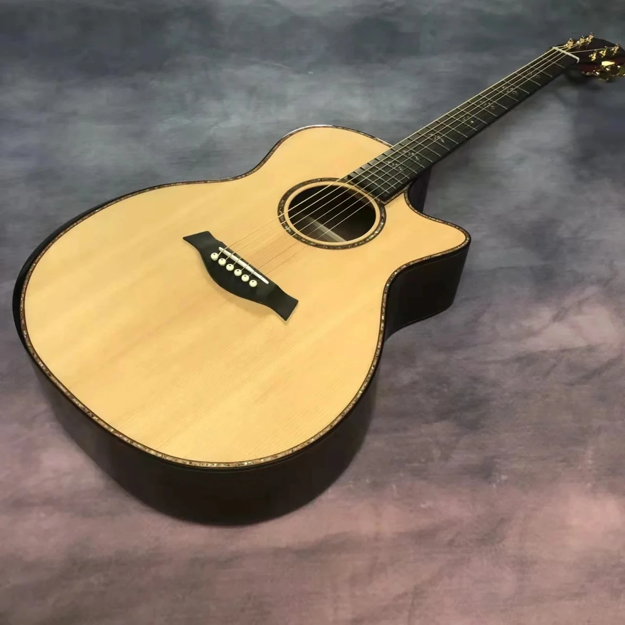 

2023 41 "GA 914 series solid wood profile black finger acoustic guitar