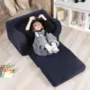 Kids Chairs for Toddler,  Soft Sherpa Couch Fold Out, Convertible Sofa to Lounger 4