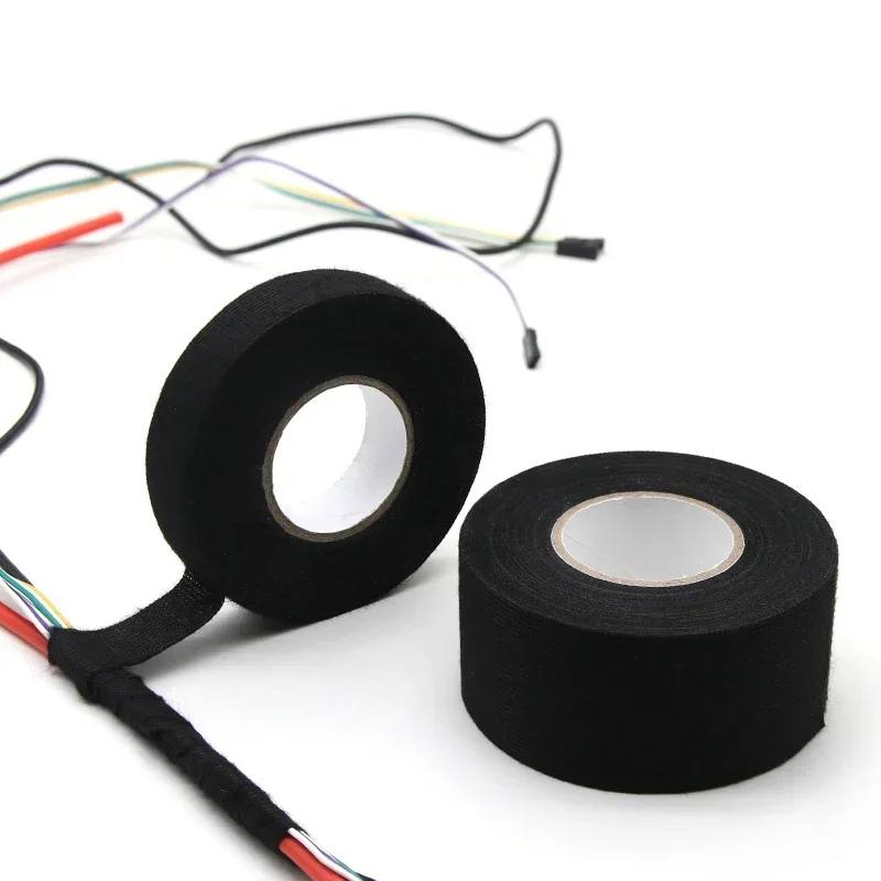 자동차 케이블 테이프 하네스 배선 직기 전기 열 테이프 용 내열성 접착 천 패브릭 테이프 9-50mm