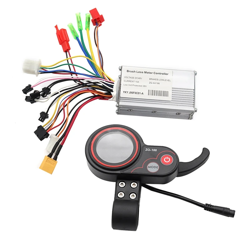 

48V Controller+ZQ-100 Mileage Meter Speed Adjustable Electric Scooter Meter 6 Pin Display Accessories For Electric Scooter