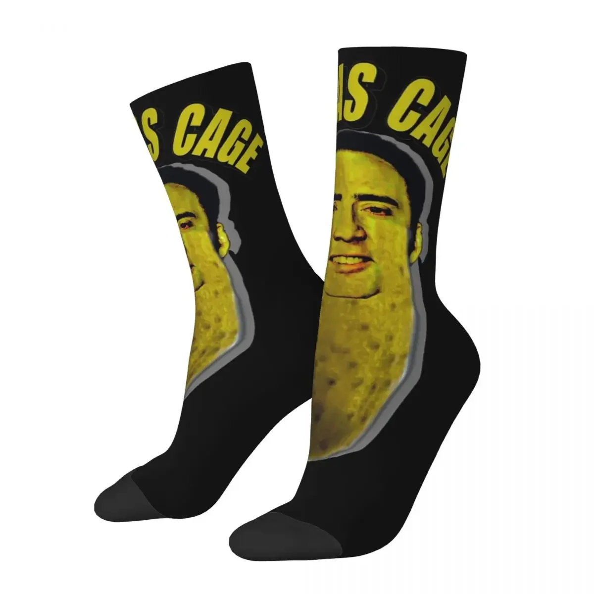 

Hip-Hop Picolas Cage Nicolas Cage Basketball Socks 3D Printing Middle Tube Socks for Women Men Breathable