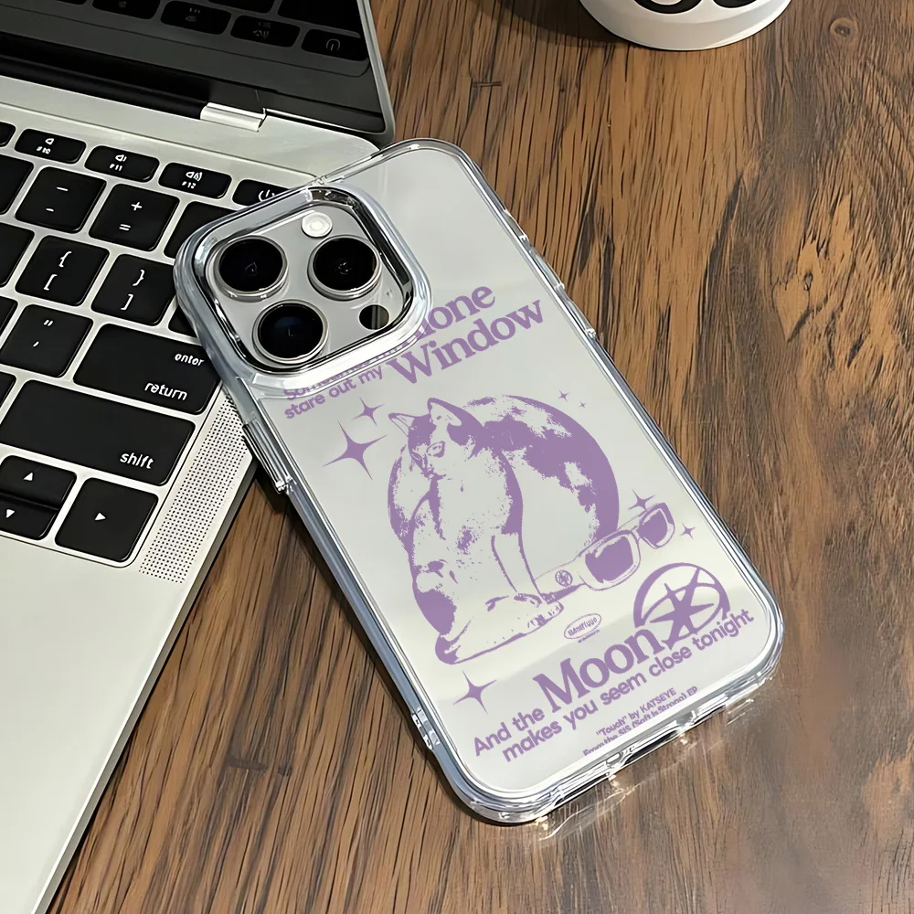 Fashion K-KATSEYEs Transparent Soft Silicone TPU Phone Case