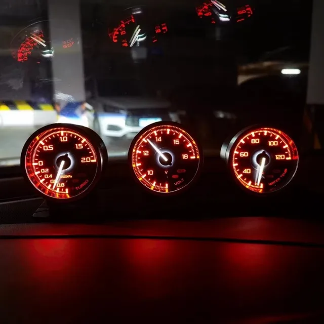 Defi リンクφ120タコメーター+インジゲーター赤色LED