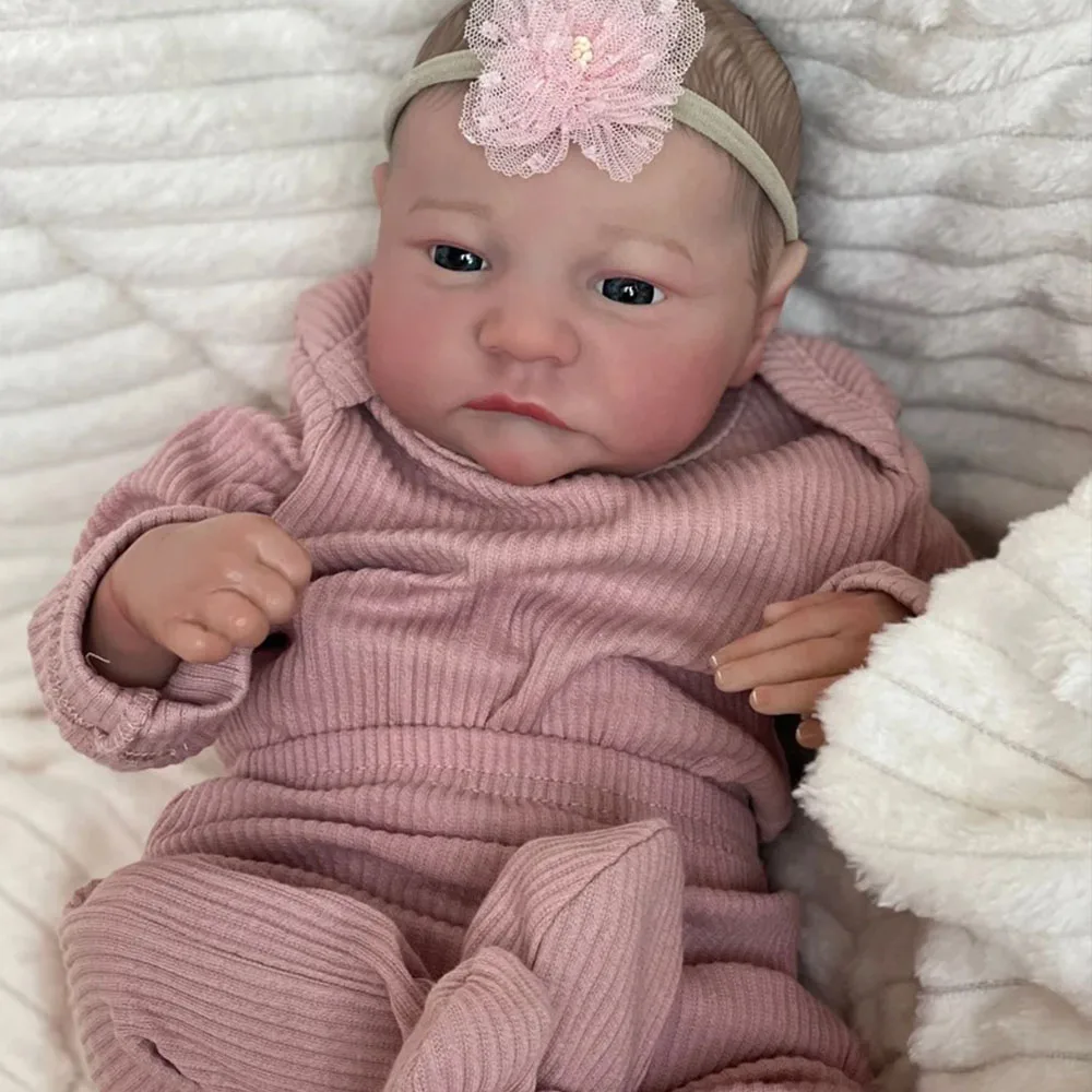 49CM Levi Reborn Baby Doll Full Soft Silicone Vinyl Boy Girl Bebe Boneca Flexible 3D Skin Tone with Visible Veins 20 inches bebe reborn doll kit misha by linda fresh color doll parts flexible vinyl reborn baby dolls