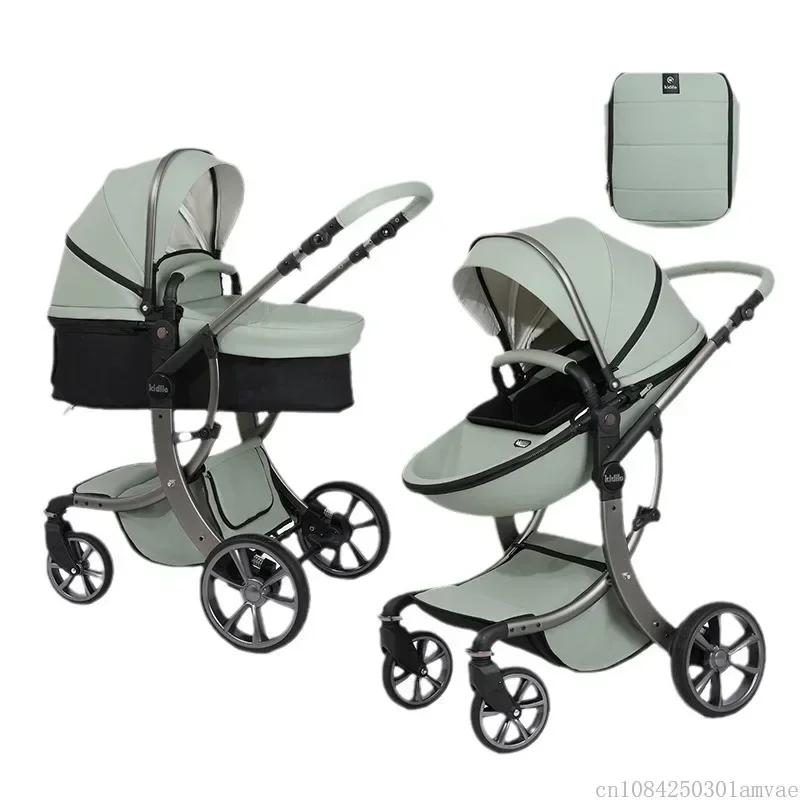 2025 New Two-in-one Stroller, High View Stroller, Comfortable and Convenient for Sitting and Lying, Equipped with Mommy Bag