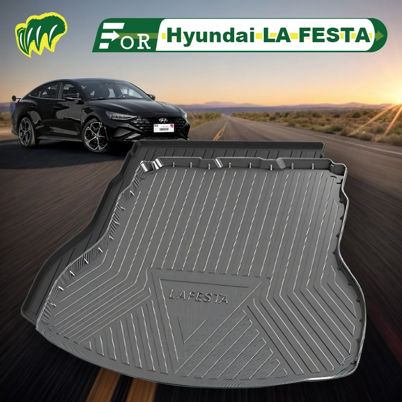 

For Hyundai LA FESTA 2020 2022 2021 2019-2023 Custom Fit Car Trunk Mat All Season Cargo Mat 3D Shaped Laser Measured Liners