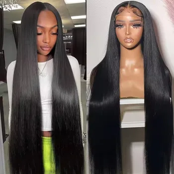 13x4 Bone Straight Human Hair Wigs 13x6 Hd Lace Frontal Hair 30 40 Inch Straight Transparent Lace Human Hair Wig For Black Women 1