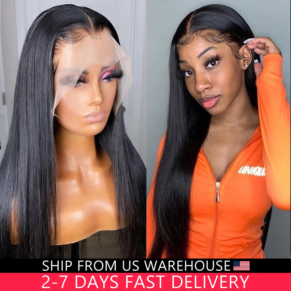 Straight Lace Front Wig 13x6 13x4 360 HD Transparent Lace Frontal Wig 5x5 6x4 4x4 Closure Human Hair Wigs for Women