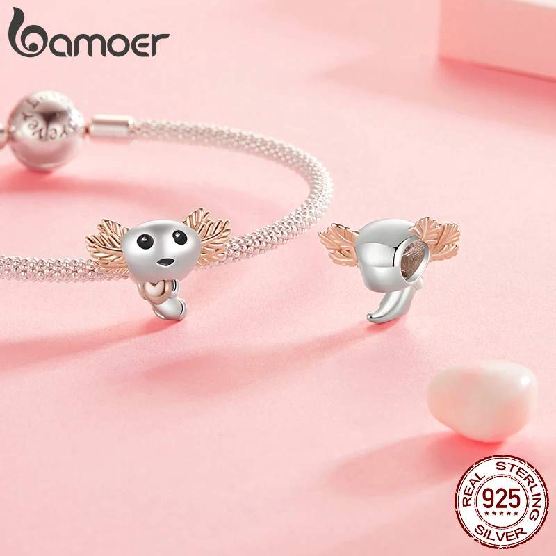 Orecchini a bottone Axolotl in argento sterling - Orecchini a bottone con creature marine - Orecchini minuscoli - Per gli amanti degli animali - Carini, divertenti, stravaganti - Italia