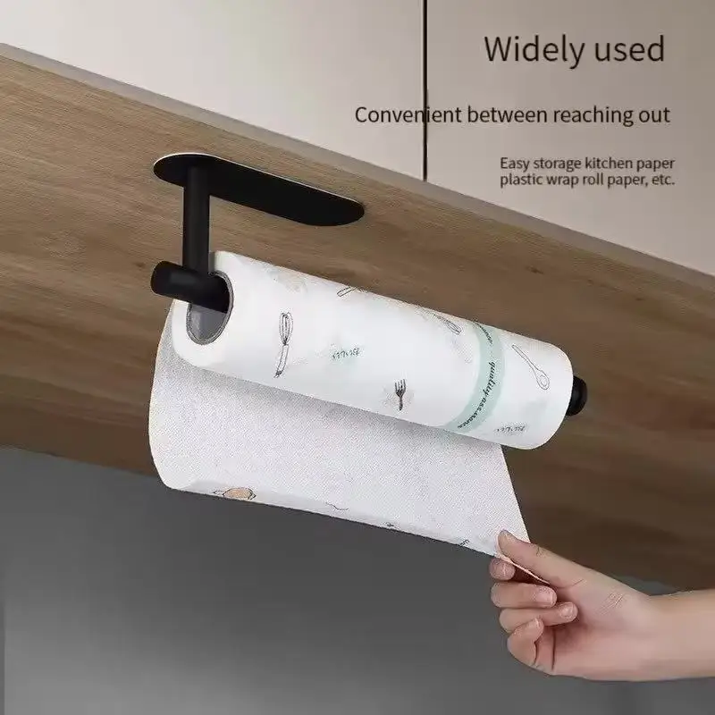 Paper Towel Rack Can Store Cling Film Wipes Roll Paper For Kitchen Bathroom