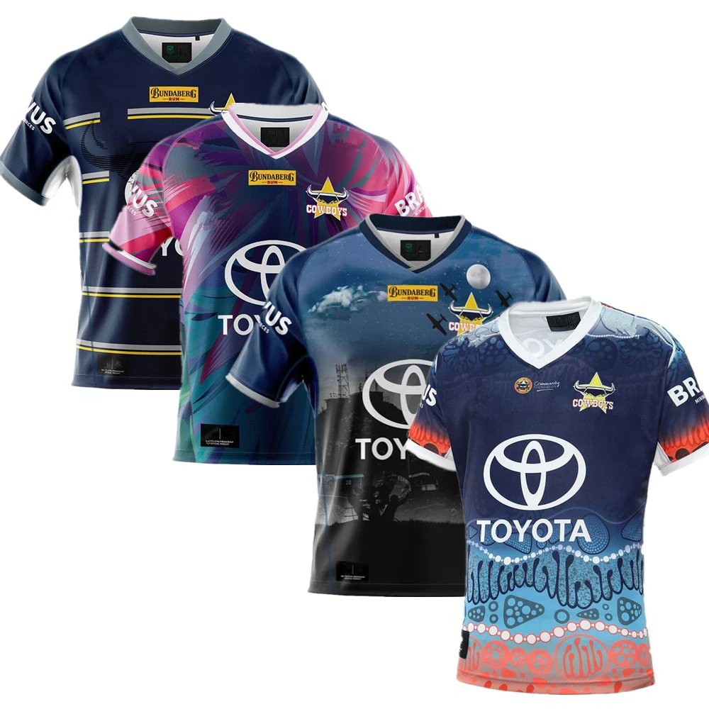 2022 2023 Cowboys Indigenous Rugby Jersey Mens Women In League Jersey Home  Away Anzac Rugby Shirt Big Size 4xl 5xl - Rugby Jerseys - AliExpress