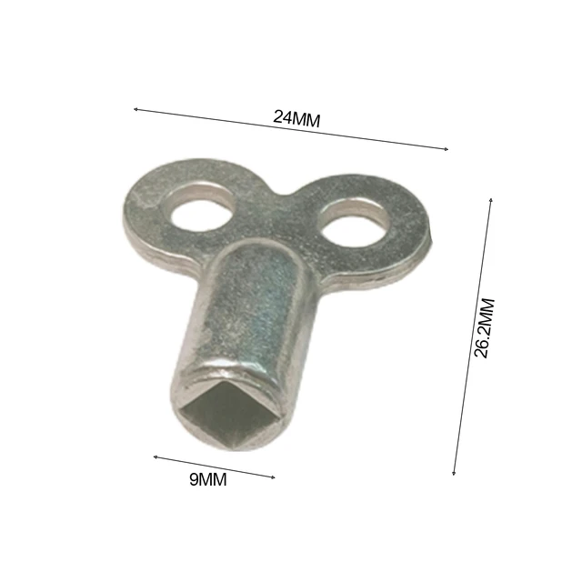2Pcs Radiator Valve Key Faucet Key Radiator Water Tap 5×5mm Valve Socket Special Lock Wrench Zinc Alloy 6