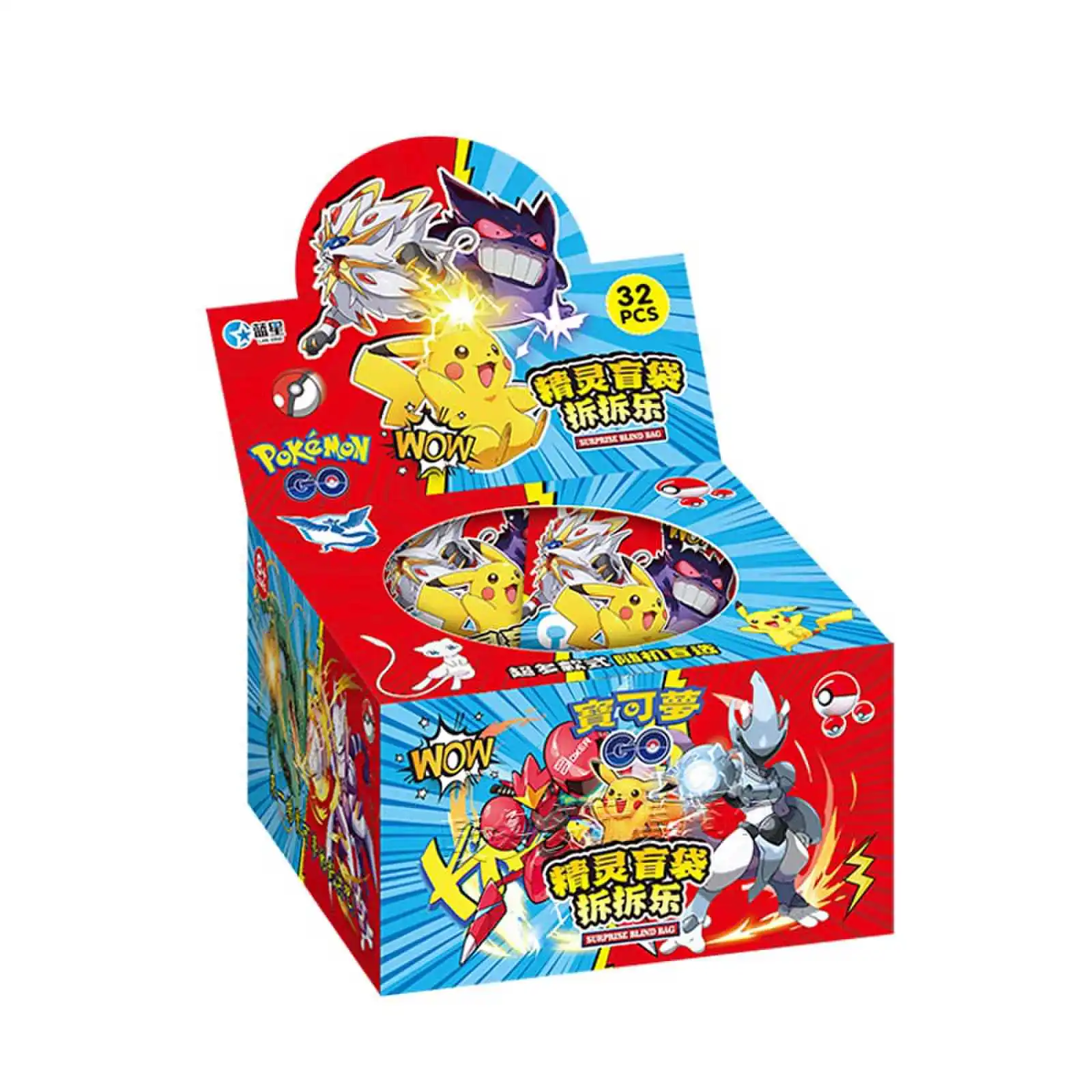 Anime 32pcs Set pokemon Figures Blind Bag Box Acrylic Pendant Keychain Hanging Decoration Children Toy Peripherals Gift