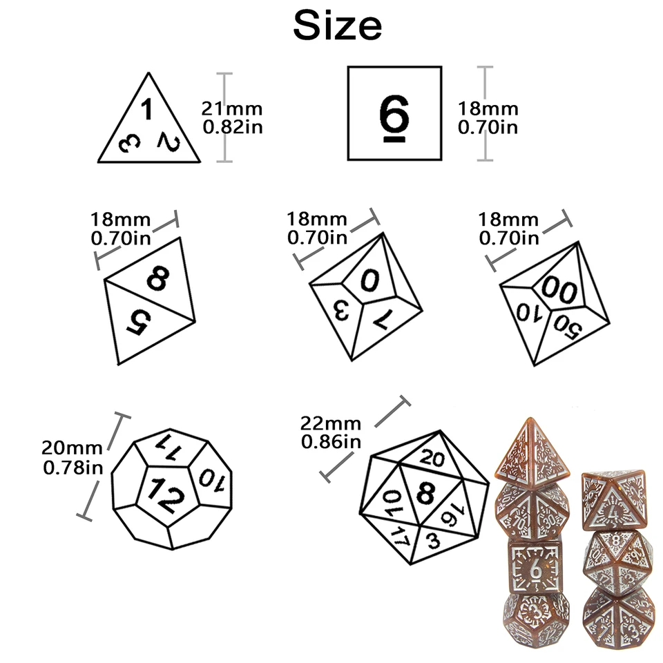 Dés Polyédriques DND HDdais - Effet Craquelé Vert - Lot De 7 Dés - Jeux De Rôle RPG