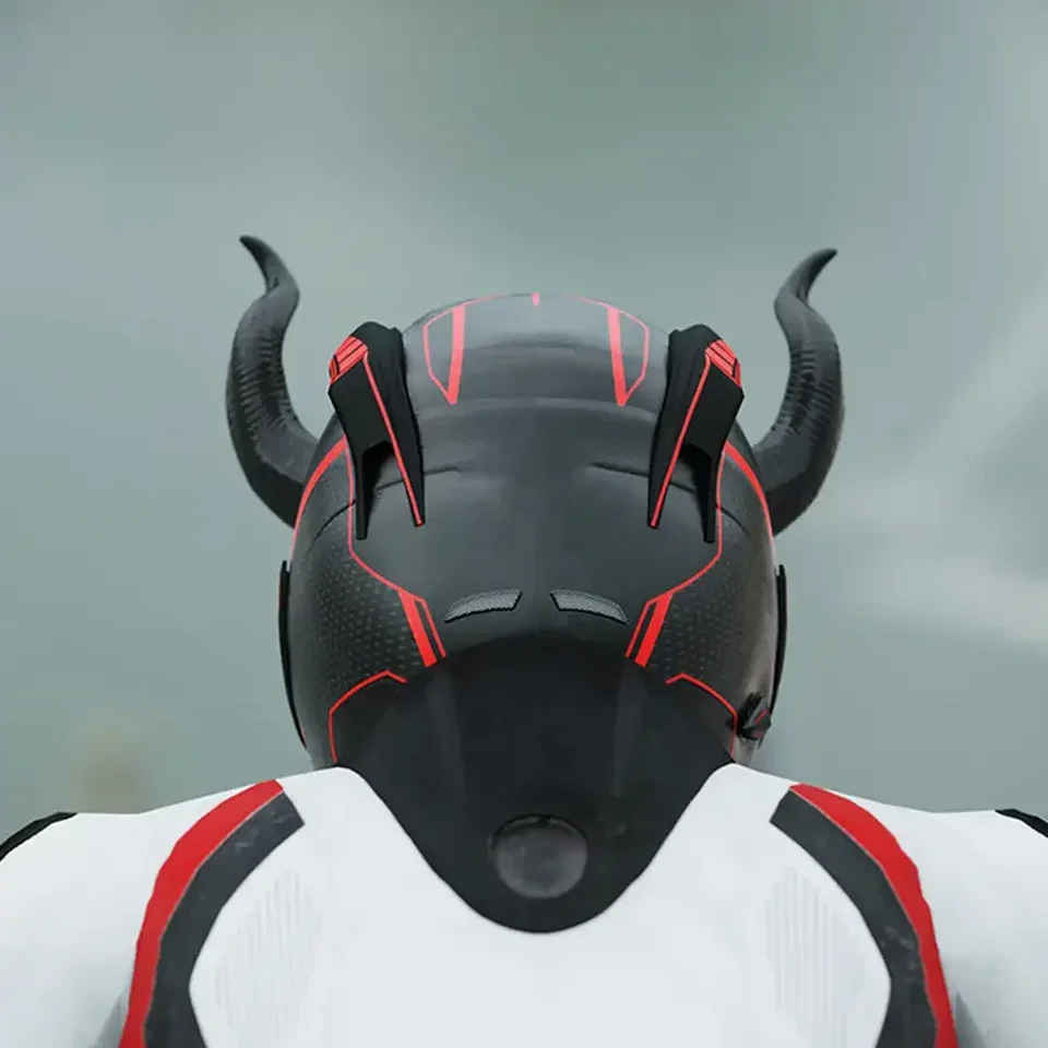 Corno Diavolo Per Casco - Decorazione A Ventosa Per Moto, Bici E Scooter - Stile Unico E Divertente - Foto 4