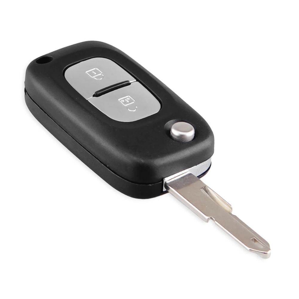EllYECU-Coque de clé de voiture télécommandée pliable, 2 boutons, porte-clés  avec HU136, HU56R, VAC102, VA2, Renault Kadjar, Captur, Megane, Symdangers  - AliExpress