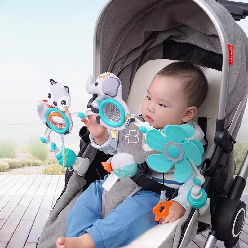 

Montessori Baby Stroller Arch Toy Newborn Sensory Toys Crib Mobile Baby Toy 0 12 Month Rattles for Baby Development Toy 1 Years