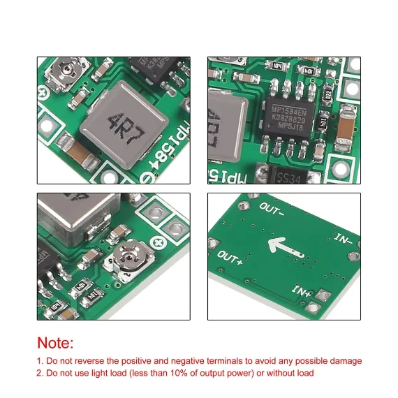 MP1584 DC-DC Buck Power Module MP1584EN 3A Adjustable Buck Converter for Arduino Ultra Small Size Replaces LM2596 5V 12V