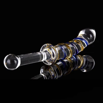 Crystal Glass Dildo Big Anal Plug Sex Toy For Women Beads Vagina Massage For Famale Masturbation Penis G-spot Clitoris Men Adult 4