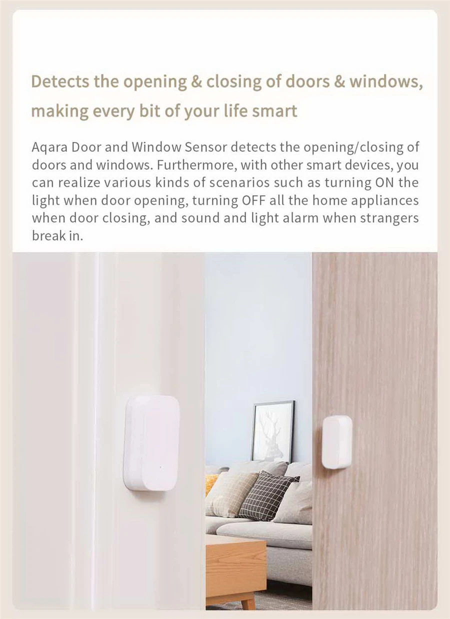 Door Window Sensor E1 ZigBee 3.0 MCCGQ14LM APP Remote Control For Smart Home Wor