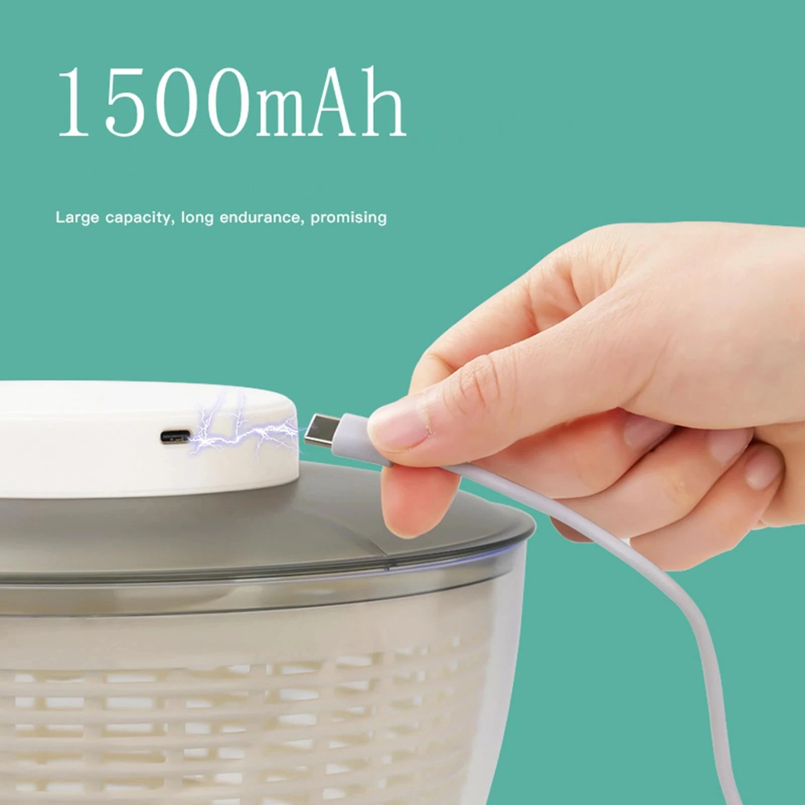 Automatic Electric Salad Spinner Food Strainers Salad Making Tool Vegetable Washer Dryer Mixer