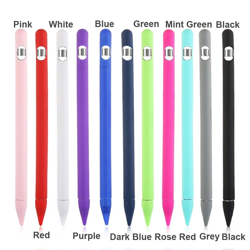 Generation Case for IPad Tablet Touch Pen Stylus Protective Sleeve Case 4-in-1 Colorful Soft Silicone Cover for Apple Pencil 1st