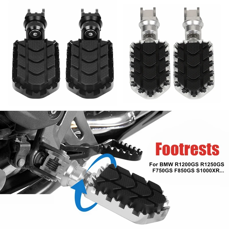 

Motorcycle Foot Pegs Rests For BMW R1200GS R1250GS GS LC ADV 2013-2020 2023 F750GS F850GS Adventure S1000XR Footrests Footpegs